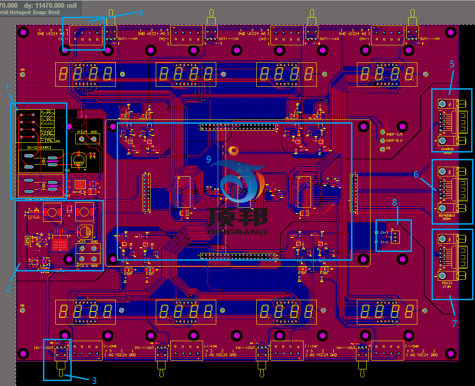 船舶CAN-BUS工控網絡實驗裝置(圖5) 電路板共性資源