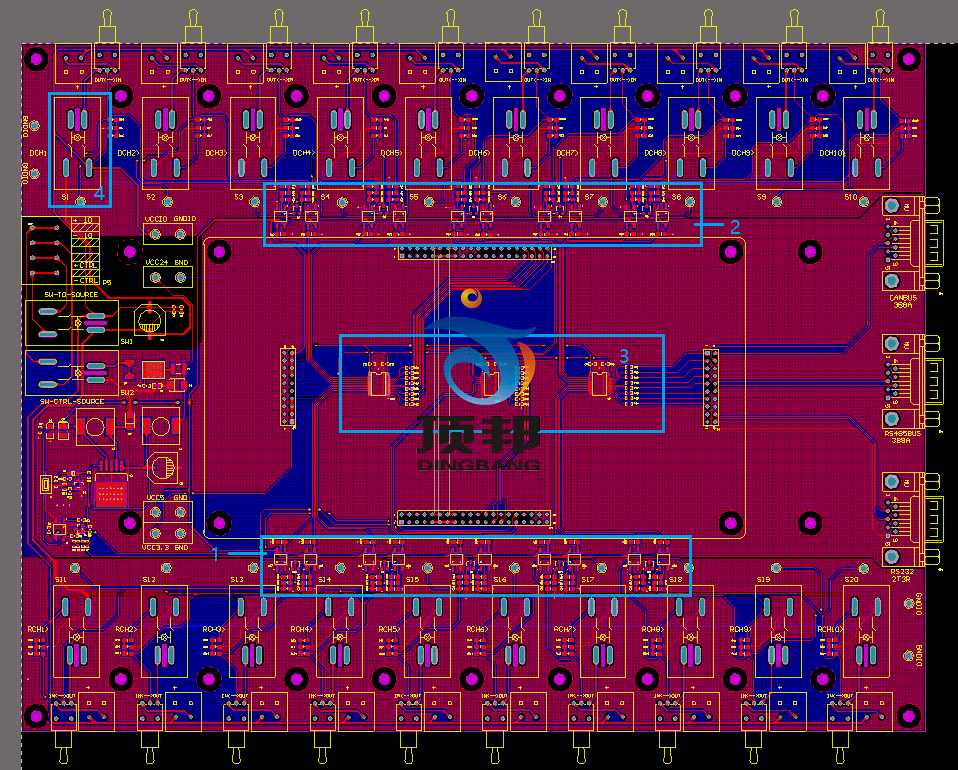 船舶CAN-BUS工控網絡實驗裝置(圖6) DIN電路板
