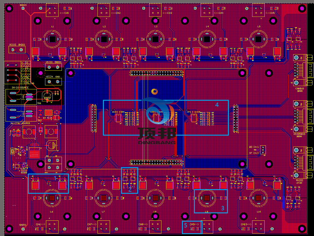 船舶CAN-BUS工控網絡實驗裝置(圖7) DIN電路板