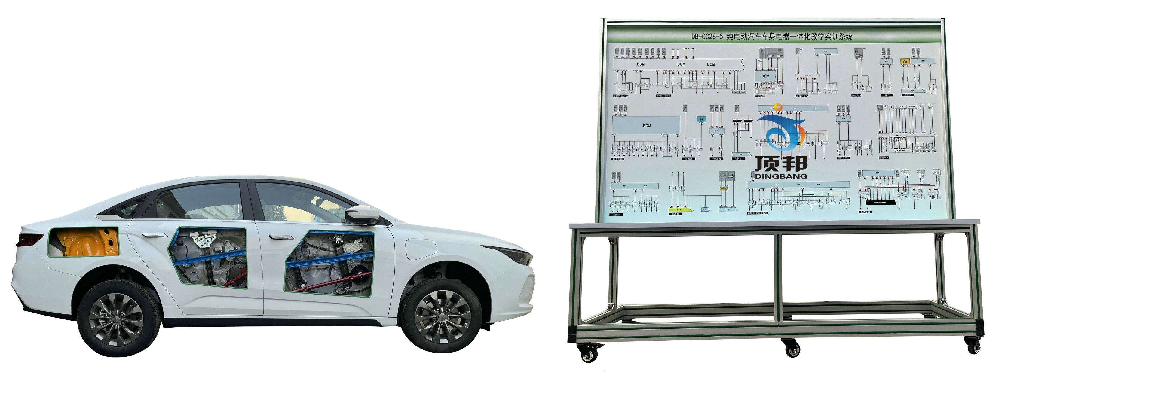 純電動汽車一體化教學(xué)實(shí)訓(xùn)系統(tǒng)(吉利)(圖6) 純電動汽車車身電器一體化教學(xué)實(shí)訓(xùn)系統(tǒng)
