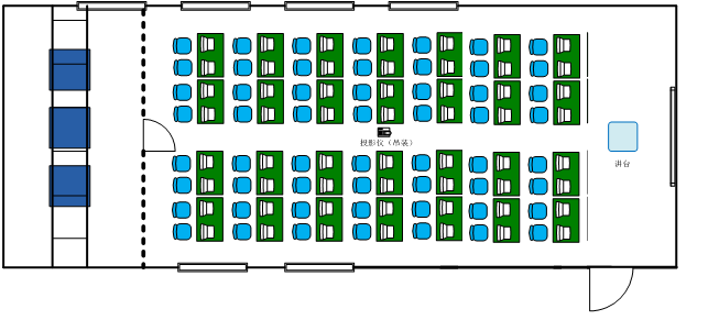 移動通信原理實訓(xùn)室建設(shè)方案(圖1) 實驗室實景圖及平面圖