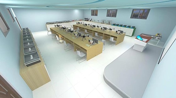無人機(jī)實(shí)訓(xùn)室建設(shè)方案(圖2) 無人機(jī)組裝調(diào)試實(shí)訓(xùn)室效果圖