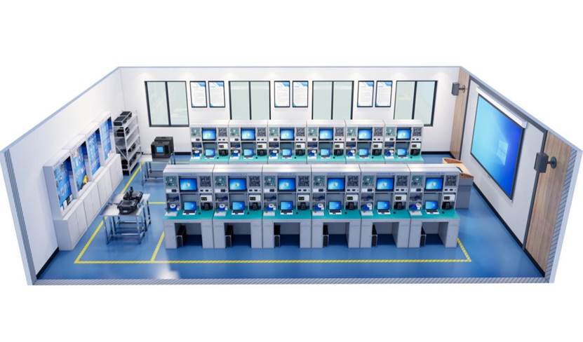 計(jì)算機(jī)裝調(diào)與維修技能鑒定裝置(圖2) 實(shí)訓(xùn)室效果圖