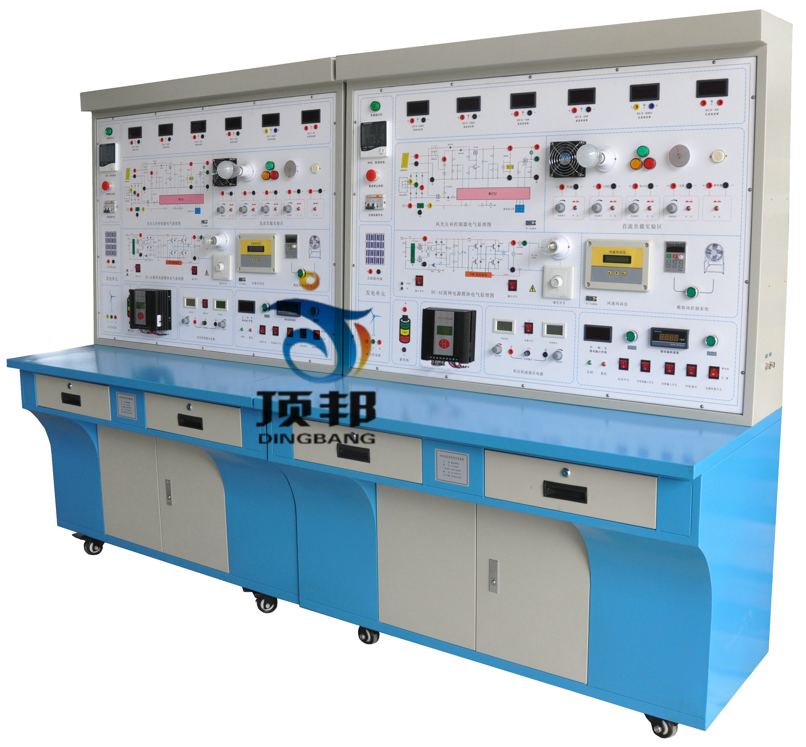 500W風(fēng)光互補并網(wǎng)發(fā)電系統(tǒng)教學(xué)實訓(xùn)臺(圖3) 500W風(fēng)光互補并網(wǎng)發(fā)電系統(tǒng)教學(xué)實訓(xùn)臺