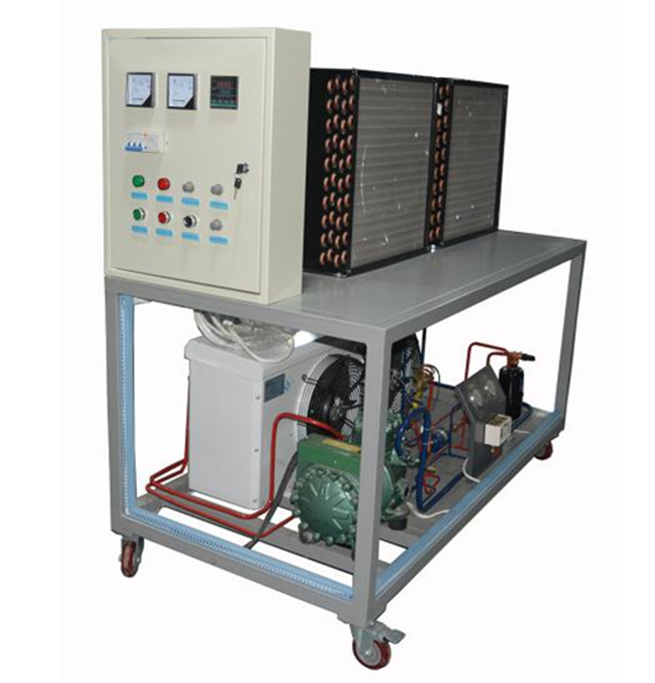 半閉活塞式壓縮機(jī)制冷模擬實(shí)驗(yàn)設(shè)備(圖1) 半閉活塞式壓縮機(jī)制冷模擬實(shí)驗(yàn)設(shè)備