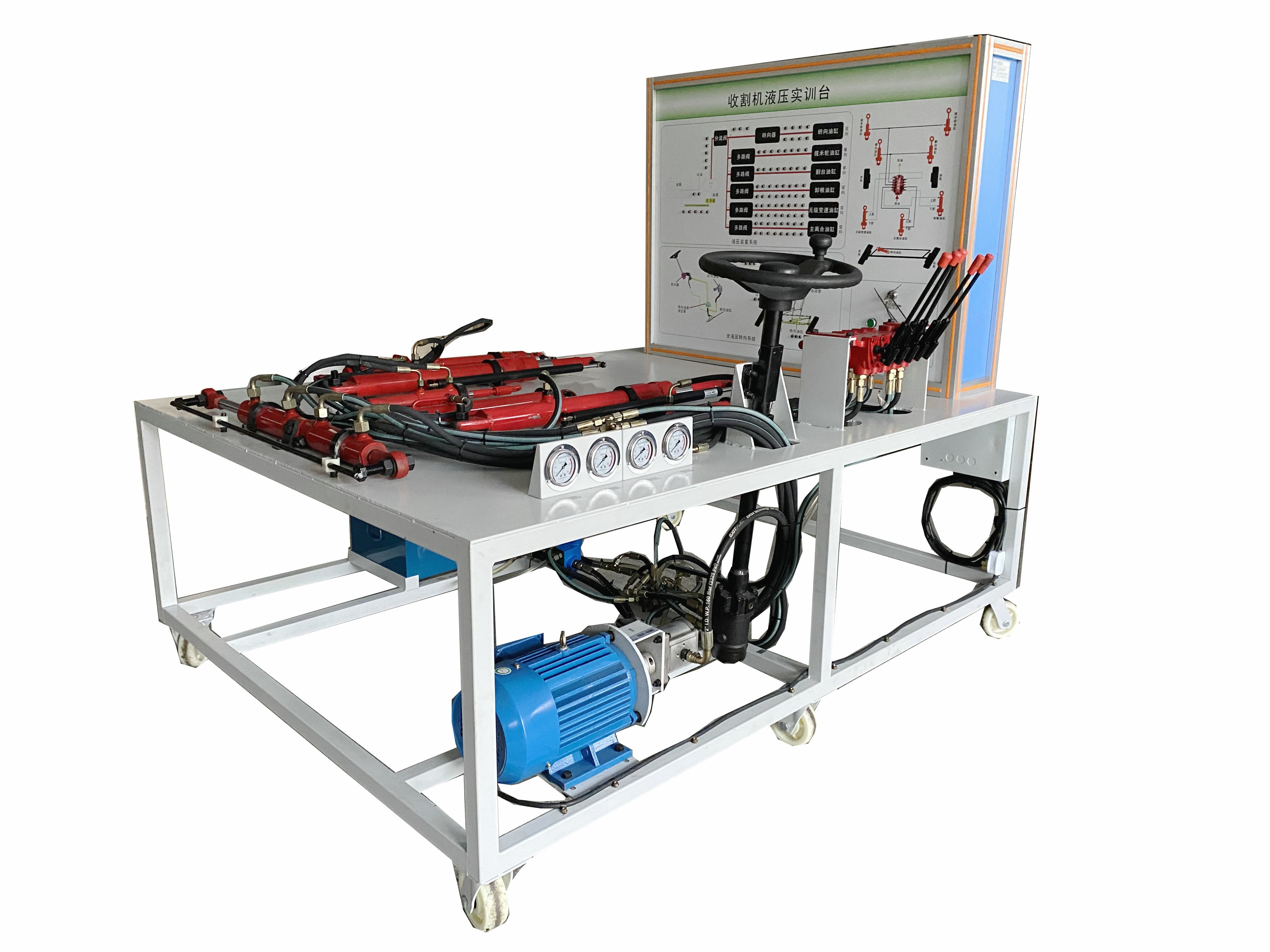 收獲機(jī)液壓實(shí)訓(xùn)臺(tái)(圖2) 收獲機(jī)液壓實(shí)訓(xùn)臺(tái)