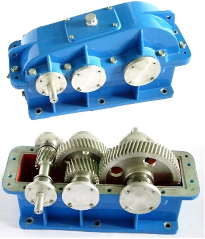 拆裝用大型減速器模型(圖1) 展開式雙級圓柱齒輪減速器