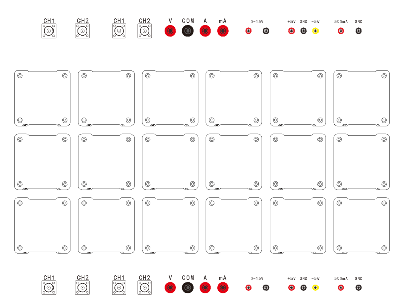 電工電子綜合實(shí)訓(xùn)平臺(tái)(圖3) 實(shí)訓(xùn)平臺(tái)參考布局圖