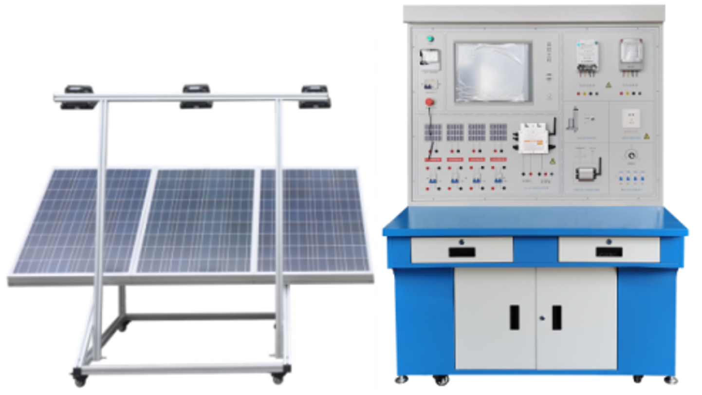 太陽(yáng)能光伏并網(wǎng)發(fā)電教學(xué)實(shí)訓(xùn)臺(tái)(圖2) 太陽(yáng)能光伏并網(wǎng)發(fā)電教學(xué)實(shí)訓(xùn)臺(tái)