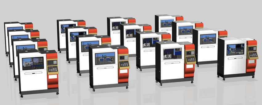 多系統(tǒng)數(shù)控理實(shí)虛實(shí)一體訓(xùn)練機(jī)(圖2) 虛實(shí)一體訓(xùn)練機(jī)外形