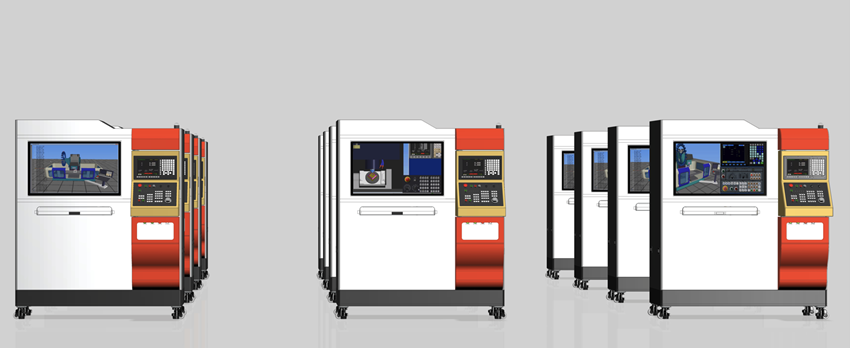 多系統(tǒng)數(shù)控理實(shí)虛實(shí)一體訓(xùn)練機(jī)(圖3) 虛實(shí)一體訓(xùn)練機(jī)外形