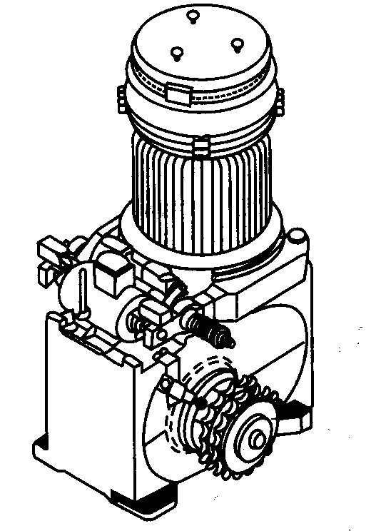 自動扶梯教學(xué)實訓(xùn)裝置(圖6) 電梯驅(qū)動電機(jī)