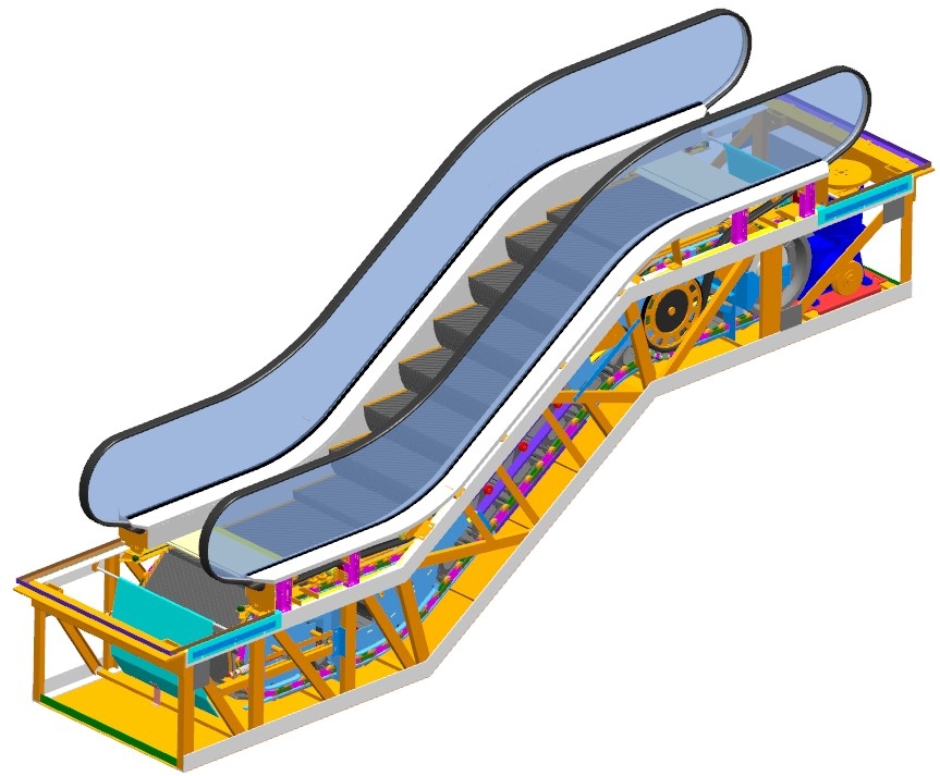 自動扶梯教學(xué)實訓(xùn)裝置(圖3) 自動扶梯設(shè)計圖