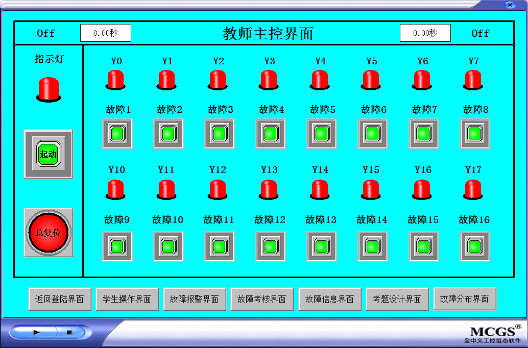 自動(dòng)扶梯教學(xué)模型實(shí)訓(xùn)裝置(圖3) 教師控制界面