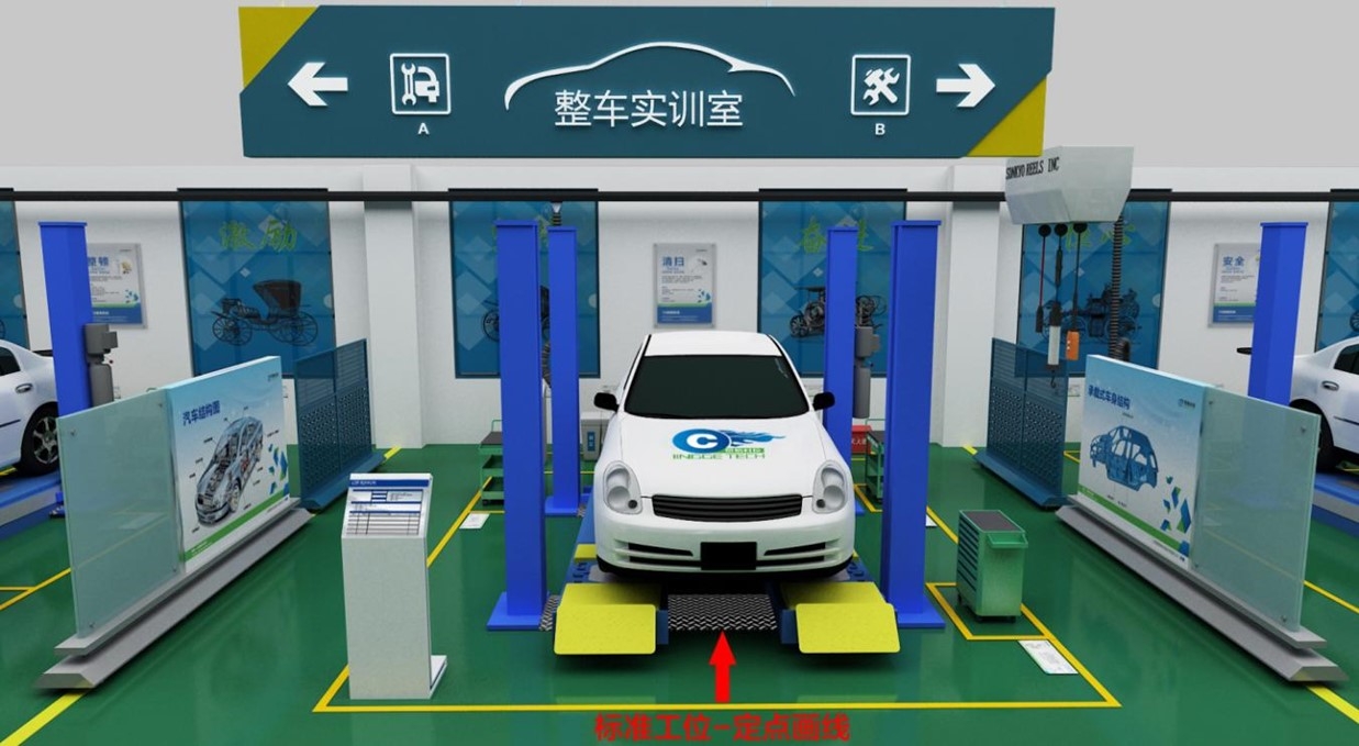 汽車實訓(xùn)室建設(shè)方案(圖4) 汽車?yán)韺嵢诤弦惑w化實訓(xùn)室